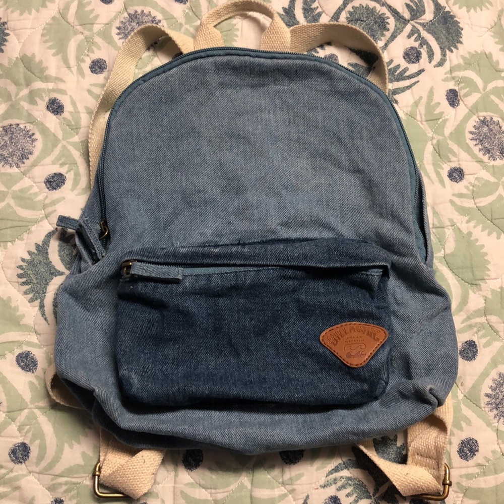 mini denim backpack